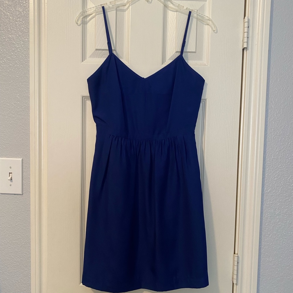 J. Crew blue sundress with pockets